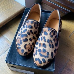 J crew calf hair loafers